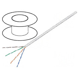 Cablu U/UTP 4x2x23AWG 6 litat CCA PVC gri 100m Ø 5,8mm - Cabluri de rețea de înaltă performanță | Electronic-mag.ro | Componente Electronice