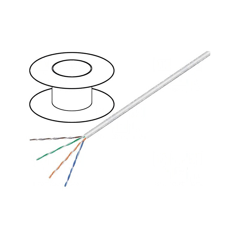 Cablu U/UTP 4x2x23AWG 6 litat CCA PVC gri 100m Ø 5,8mm - Cabluri de rețea de înaltă performanță | Electronic-mag.ro | Componente Electronice Cablu U/UTP 4x2x23AWG 6 litat CCA PVC gri 100m Ø 5,8mm - Cabluri de rețea de înaltă performanță | Electronic-mag.ro | Componente Electronice