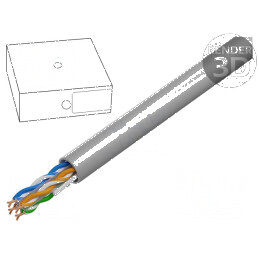 Cablu U/UTP 4x2x24AWG 6 litat CCA PVC gri, 100m, Øcablu 6mm - Soluție de conectivitate de înaltă performanță | Electronic-mag.ro | Componente Electronice