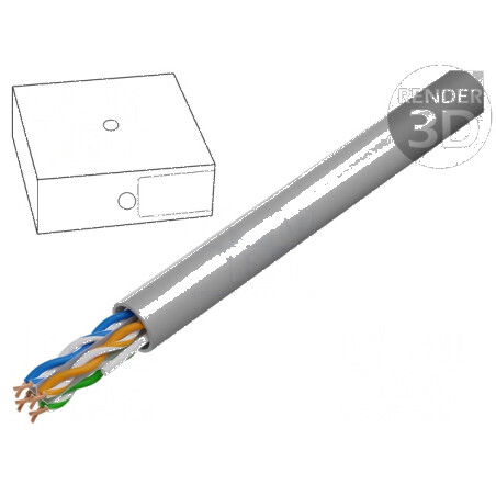 Cablu U/UTP 4x2x24AWG 6 litat CCA PVC gri, 100m, Øcablu 6mm - Soluție de conectivitate de înaltă performanță | Electronic-mag.ro | Componente Electronice
