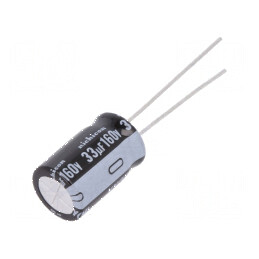Condensator Electrolitic THT 33uF 160VDC Ø10x16mm cu Raster de 5mm - Componentă Electronică de Înaltă Calitate | Electronic-mag.ro | Componente Electronice