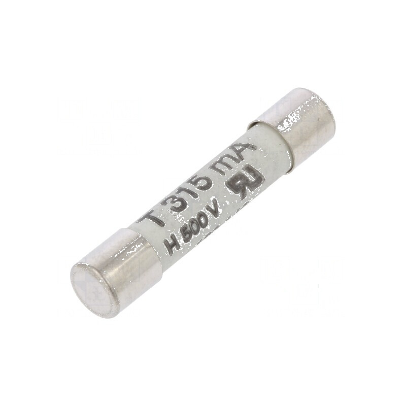 Siguranță Întârziere 315mA 500VAC 6,3x32mm cu Corp din Alamă - Componente Electrice Profesionale | Electronic-mag.ro | Componente Electronice
