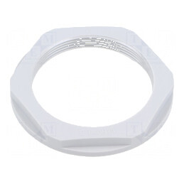 Piuliță M50 din poliamidă 60mm gri deschis, filet metric, pas 1,5 | Electronic-mag.ro | Componente Electronice