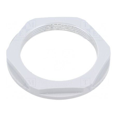 Piuliță M50 din poliamidă 60mm gri deschis, filet metric, pas 1,5 | Electronic-mag.ro | Componente Electronice