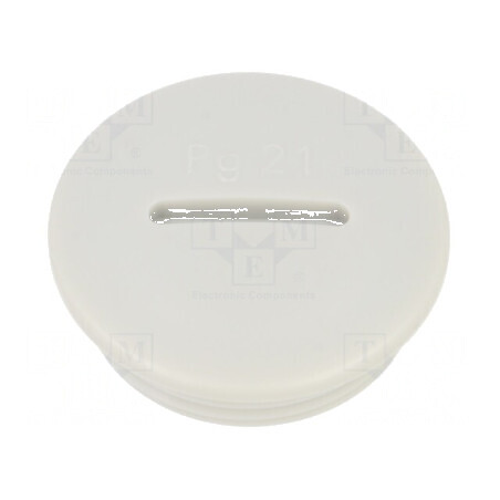 Capac de protecție PG21 IP56 din poliamidă gri deschis cu filet PG | Electronic-mag.ro | Componente Electronice