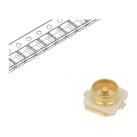 Conector U.FL (IPX/AMC) 50Ω SMT Tată, Tăiat din Rolă - Soclu de Înaltă Performanță pentru Aplicații RF | Electronic-mag.ro | Componente Electronice