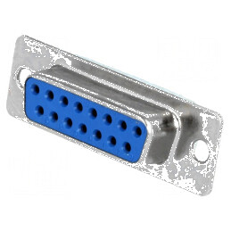 Conector D-Sub 15 PIN soclu mamă drept THT 5A 15mΩ cu placare aurită | Electronic-mag.ro | Componente Electronice