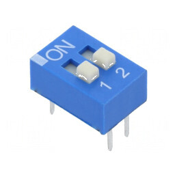 Comutator DIP-SWITCH 2 Secţiuni OFF-ON 0,025A/24VDC | Electronic-mag.ro | Componente Electronice