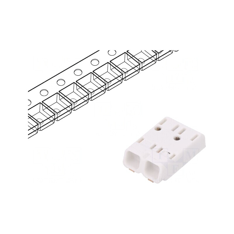 Conector Microcon 4mm cu 2 Piste pentru Mufe, 0,2-0,75mm², 6A, SMT | Electronic-mag.ro | Componente Electronice