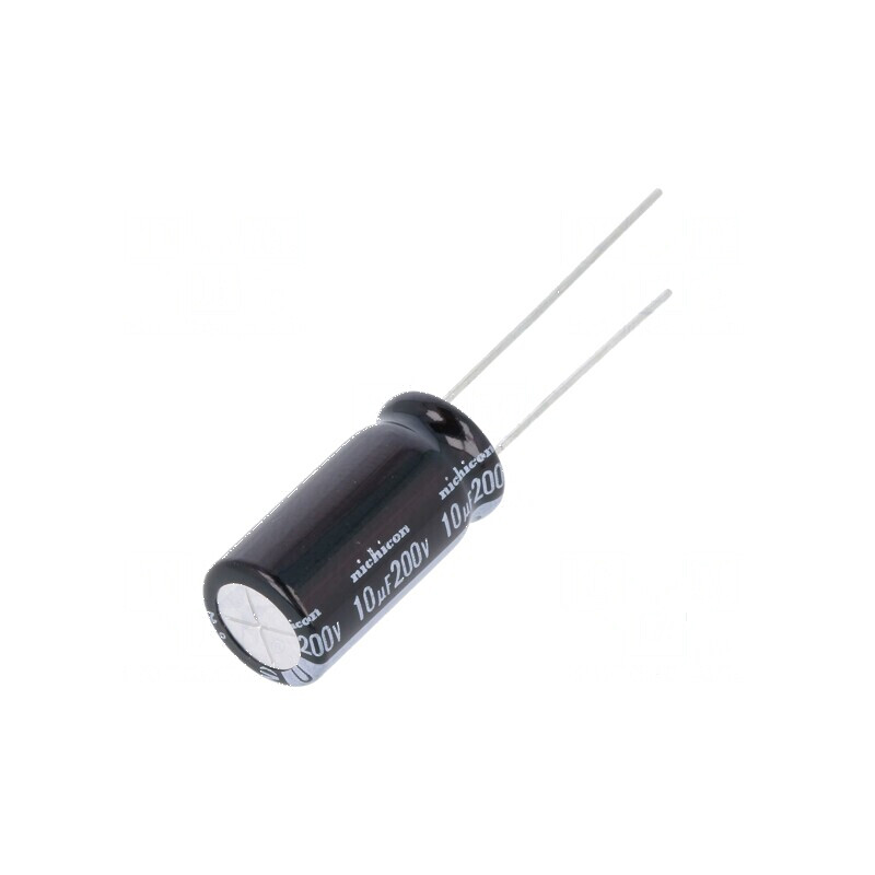 Condensator Electrolitic Low ESR THT 10µF 200VDC Ø10x20mm - Componentă Electronică de Înaltă Performanță | Electronic-mag.ro | Componente Electronice