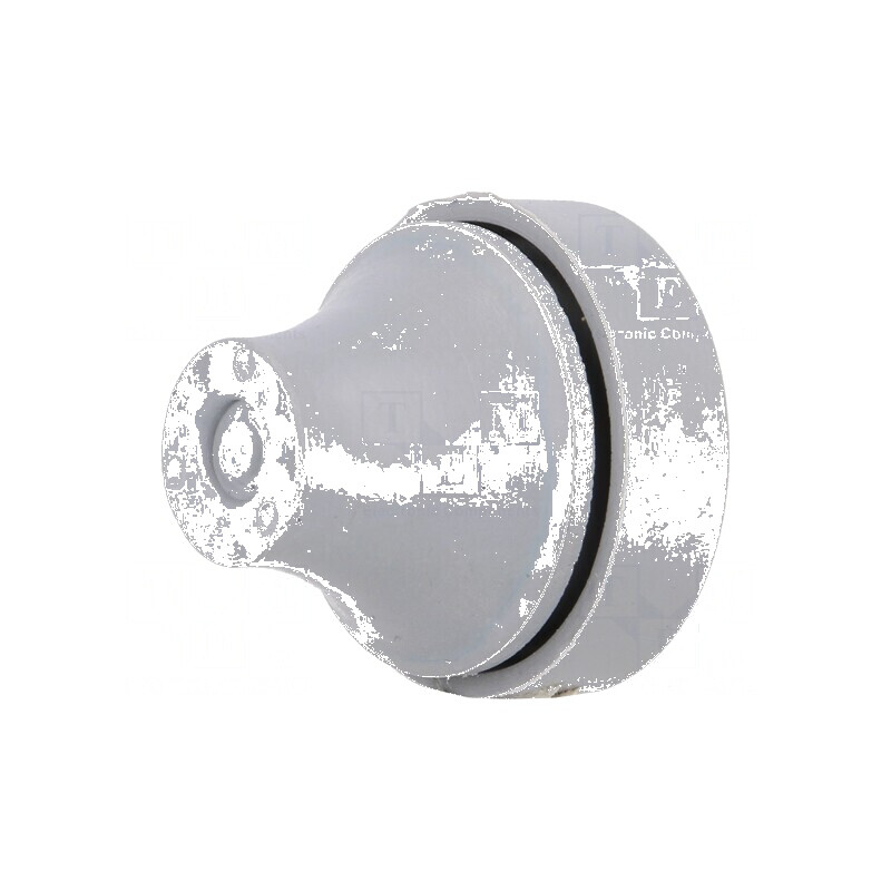 Manșon Øorificiu Montaj 16mm Gri - Grosime Panou 1-4mm, Lungime 18,5mm, din Guma | Electronic-mag.ro | Componente Electronice