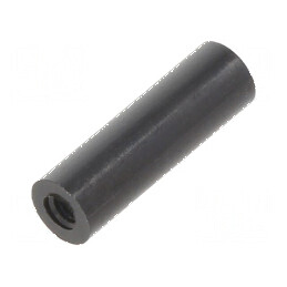 Manşon Distanţier Cilindric Poliamidă M2.5, Lungime 16mm, Negru | Electronic-mag.ro | Componente Electronice