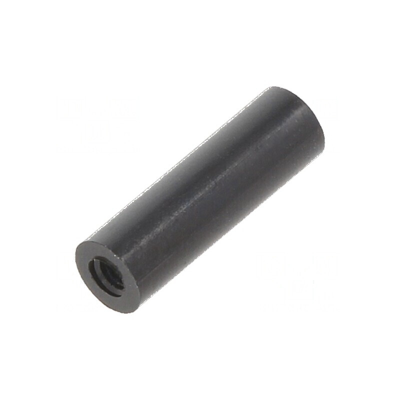 Manşon Distanţier Cilindric Poliamidă M2.5, Lungime 16mm, Negru | Electronic-mag.ro | Componente Electronice