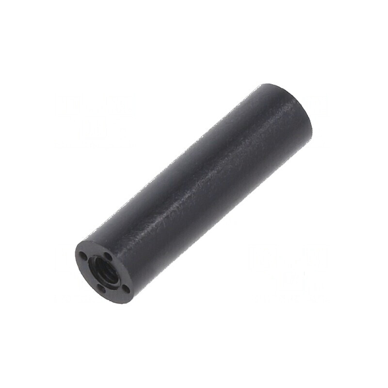 Manșon Distanțier Cilindric din Poliamidă M2,5 - Lungime 18mm - Culoare Neagră | Electronic-mag.ro | Componente Electronice