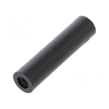 Manşon distanţier cilindric din poliamidă M2,5 - Lungime 20mm - Culoare Neagră | Electronic-mag.ro | Componente Electronice