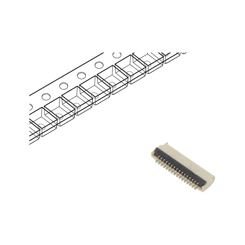 Conector FFC/FPC Orizontal 16 PIN ZIF SMT 30V 0,4A - Interval Temperatură -25÷85°C | Electronic-mag.ro | Componente Electronice Conector FFC/FPC Orizontal 16 PIN ZIF SMT 30V 0,4A - Interval Temperatură -25÷85°C | Electronic-mag.ro | Componente Electronice