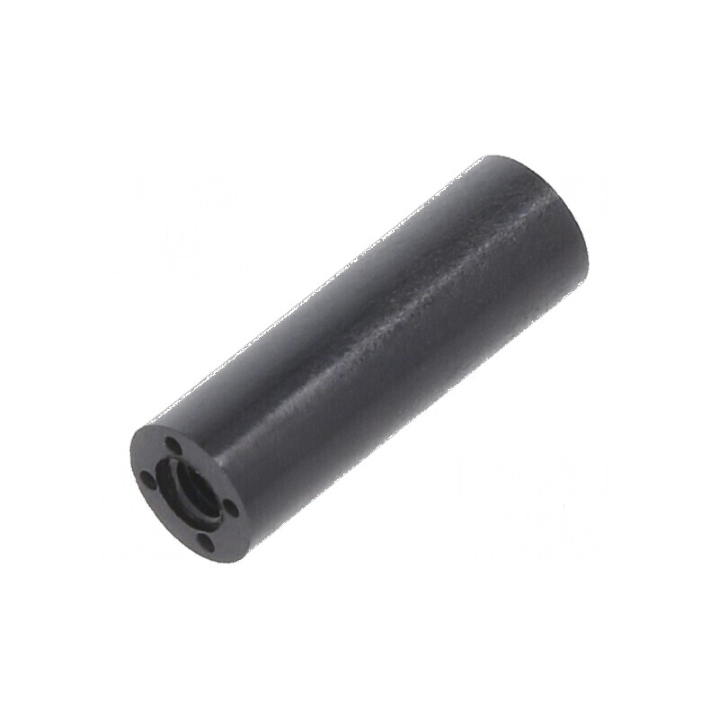 Manşon Distanţier Cilindric Poliamidă M2,5 - Lungime 15mm - Negru | Electronic-mag.ro | Componente Electronice