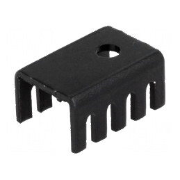 Radiator presat U TO220 negru, dimensiuni 19,05mm x 13,21mm x 9,53mm | Electronic-mag.ro | Componente Electronice