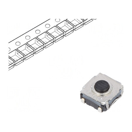 Microîntrerupător TACT SPST-NO 0,05A/32VDC SMT Pozitie 2 Fără 2N | Electronic-mag.ro | Componente Electronice
