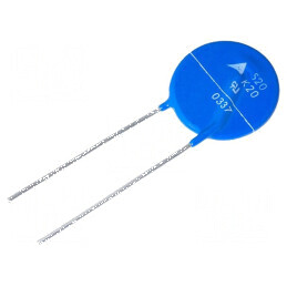 Varistor Oxid de Metal THT 20VAC 26VDC 33V 2000A, Interval Temperatura -40÷105°C | Electronic-mag.ro | Componente Electronice