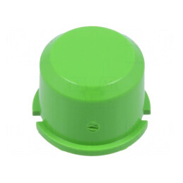 Tastă rotundă din plastic verde Ø9,6mm - Accesorii pentru electronice | Electronic-mag.ro | Componente Electronice