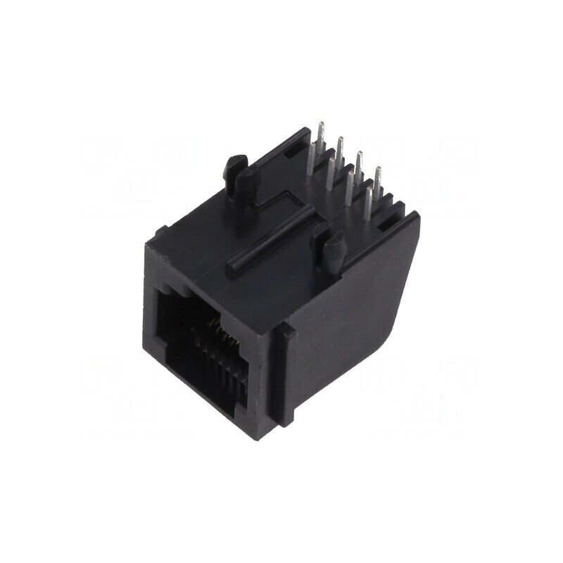 Conector RJ45 Soclu 8p8c THT în Unghi - PIN: 8 pentru Conexiuni Ethernet | Electronic-mag.ro | Componente Electronice
