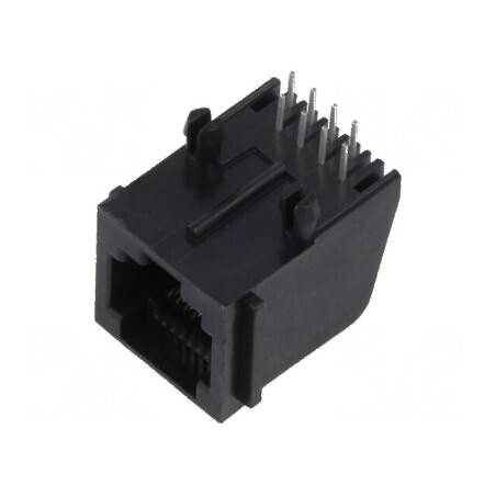 Conector RJ45 Soclu 8p8c THT în Unghi - PIN: 8 pentru Conexiuni Ethernet | Electronic-mag.ro | Componente Electronice