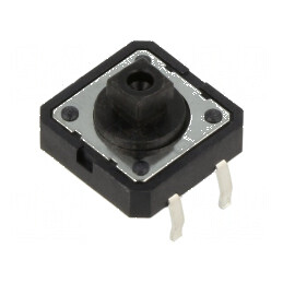 Microîntrerupător TACT SPST-NO 0,05A/12VDC THT, Pozitie 2, Fără Acoperire | Electronic-mag.ro | Componente Electronice