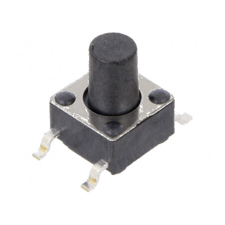 Microîntrerupător TACT SPST-NO 0,05A/12VDC SMT - Pozitie 2, Fara Contacte | Electronic-mag.ro | Componente Electronice