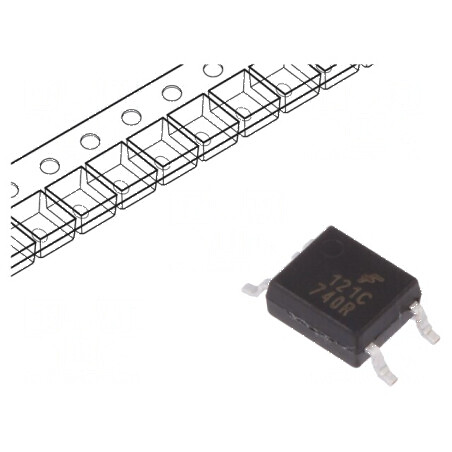 Optocuplor SMD cu 1 Canal și Ieșire Tranzistori - CTR 100-200% la 5mA | Electronic-mag.ro | Componente Electronice