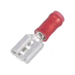 Terminal plat 6,3mm cu mamă 0,8mm, compatibil cu cabluri 0,3÷0,9mm², crimpat | Electronic-mag.ro | Componente Electronice