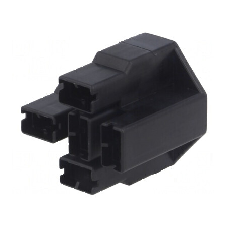 Carcasă terminală mamă clichet pentru conectori 6,3mm, culoare neagră | Electronic-mag.ro | Componente Electronice