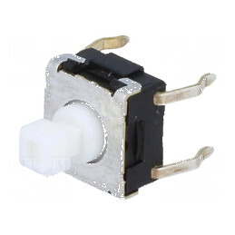 Microîntrerupător TACT SPST-NO 0,05A/24VDC THT - Pozitie 2 Fara Accesorii | Electronic-mag.ro | Componente Electronice