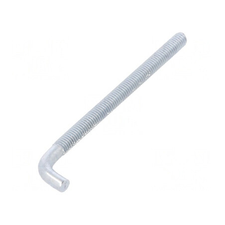 Cârlig drept din oțel zincat cu filet de 74 mm și lungime totală de 90 mm | Electronic-mag.ro | Componente Electronice