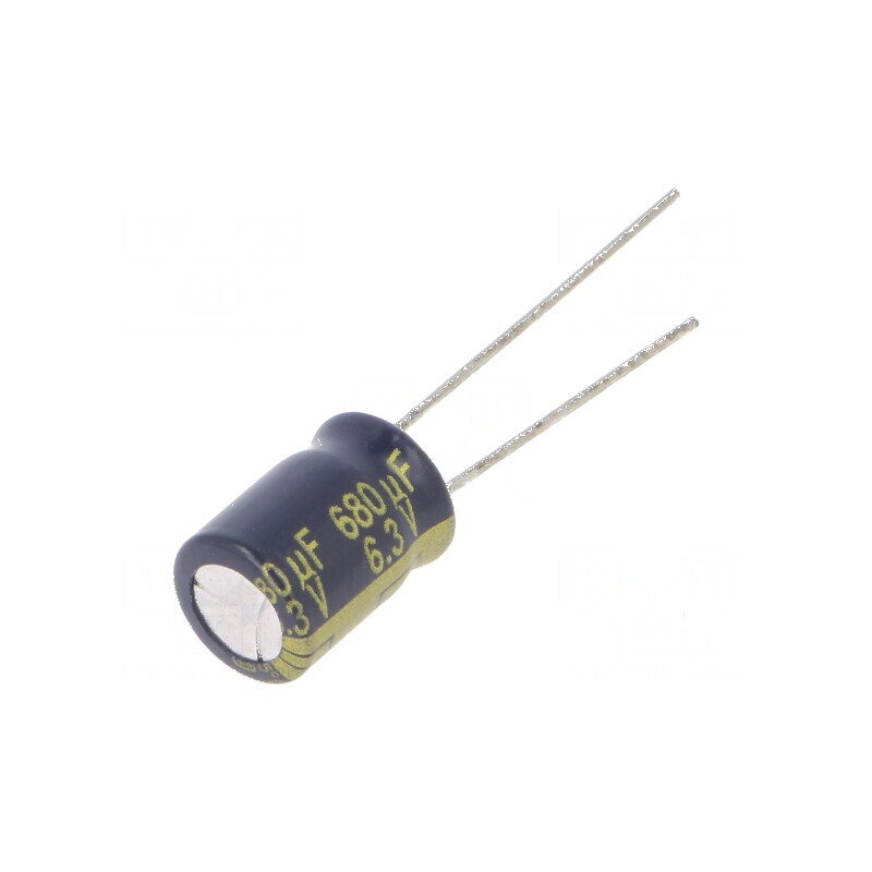 Condensator Electrolitic Low ESR THT 680uF 6,3VDC Ø8x11,5mm - Componentă Electronică de Înaltă Performanță | Electronic-mag.ro | Componente Electronice