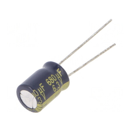 Condensator Electrolitic Low ESR THT 680uF 6,3VDC Ø8x11,5mm - Componentă Electronică de Înaltă Performanță | Electronic-mag.ro | Componente Electronice