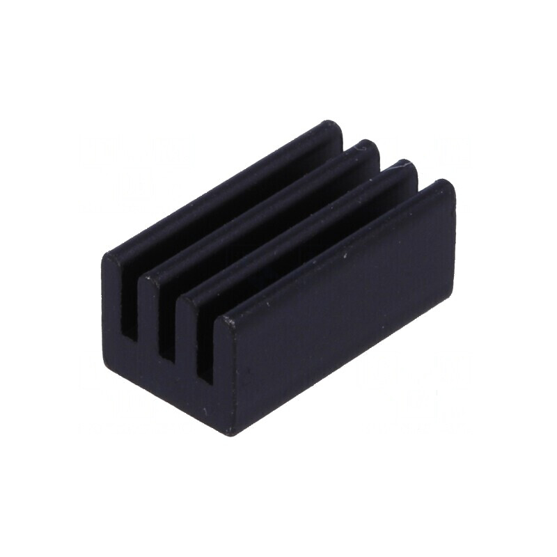 Radiator extrudat negru anodizat, dimensiuni L: 12,7mm, W: 6,35mm, H: 4,83mm | Electronic-mag.ro | Componente Electronice