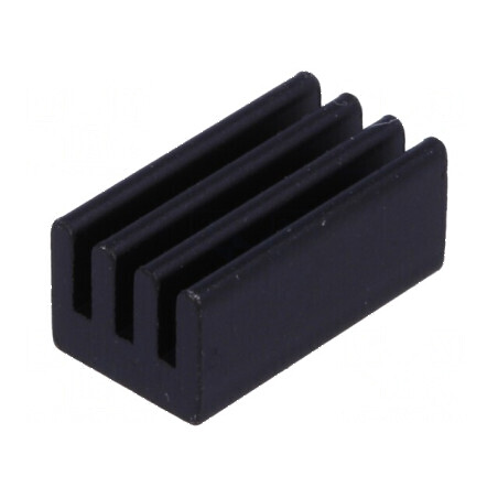 Radiator extrudat negru anodizat, dimensiuni L: 12,7mm, W: 6,35mm, H: 4,83mm | Electronic-mag.ro | Componente Electronice