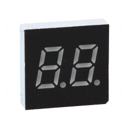 Afișaj LED cu 7 segmente 7,62mm, 2 numere, culoare verde, 3mcd | Electronic-mag.ro | Componente Electronice