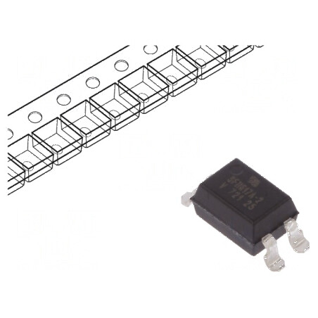 Optocuplor SMD cu 1 Canal, Ieșire Tranzistori, Izolație 5,3kV, Tensiune Collector-Emitor 70V | Electronic-mag.ro | Componente Electronice