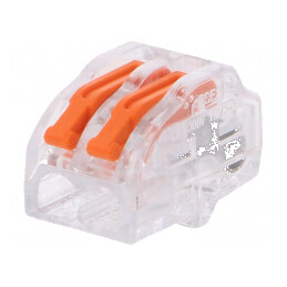 Bornă cu arc 0,2÷4mm² 450V 32A cu eliberare rapidă pentru cablu | Electronic-mag.ro | Componente Electronice