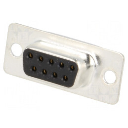 Conector D-Sub PIN 9, Soclu Mamă Drept THT, 5A, 20mΩ, Placare Aurită | Electronic-mag.ro | Componente Electronice