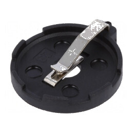 Soclu CR2325, DL2325 Nr. baterie 1 orizontală, THT H: 8,8mm, Negru | Electronic-mag.ro | Componente Electronice