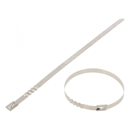 Colier de strângere din oțel inoxidabil AISI 304, dimensiuni L: 260mm, W: 7,9mm | Electronic-mag.ro | Componente Electronice