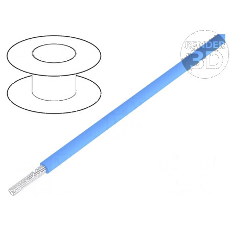 Cablu H05V-K Litat 1mm² PVC Albastru 300V/500V - 250m | Electronic-mag.ro | Componente Electronice