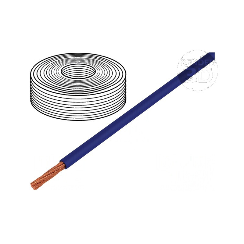 Cablu electric LifY 1x0,25mm² cu izolație din PVC albastru, 300V, rezistent la temperaturi între -15 și 80°C | Electronic-mag.ro | Componente Electronice