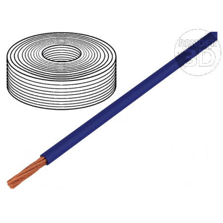 Cablu electric LifY 1x0,25mm² cu izolație din PVC albastru, 300V, rezistent la temperaturi între -15 și 80°C | Electronic-mag.ro | Componente Electronice