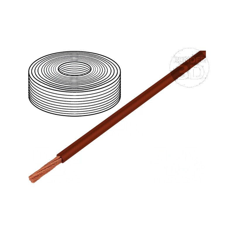 Cablu electric LifY 1x0,25mm² cu izolație PVC maro, 300V, -15÷80°C, Clasa 6 | Electronic-mag.ro | Componente Electronice