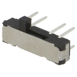 Comutator glisant DP3T 0,3A/6VDC OFF-ON-ON pentru aplicații electrice Nr. term: 8 | Electronic-mag.ro | Componente Electronice