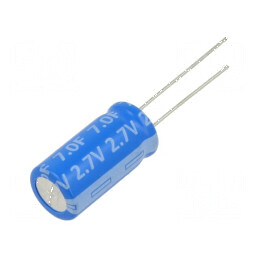 Supercondensator THT 7F 2,7VDC Ø10x20mm - Capacitor de stocare energie pentru aplicații electrice | Electronic-mag.ro | Componente Electronice